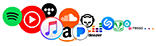 image of 'icons of the major audio services' by julian cowley