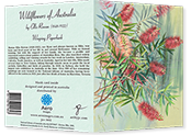 front and back of 'Weeping Paperbark' greetings card