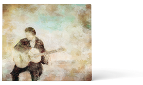 painting of 'the guitarist' by julian cowley