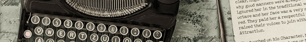 overhead photo of a vintage typewriter with sheet of typed paper on an old table top